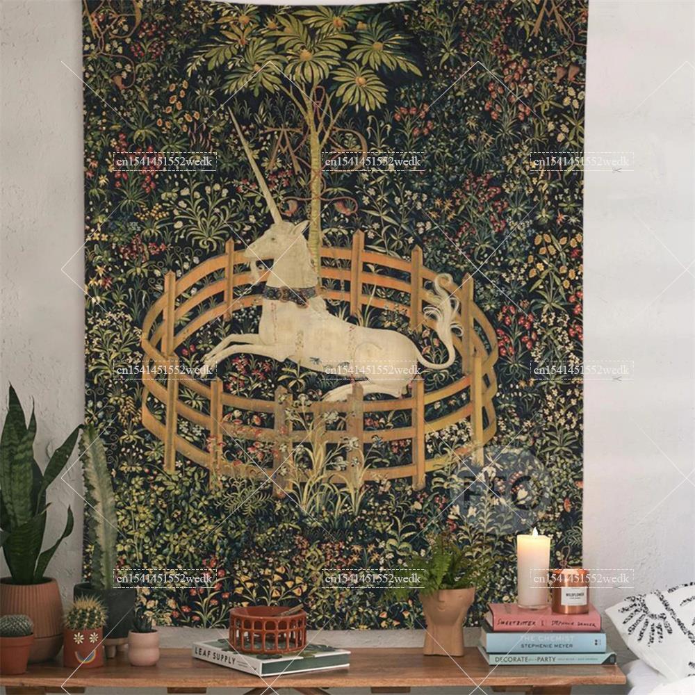 Yoga And Fitness Mat - The Unicorn In Captivity Wall Tapestry