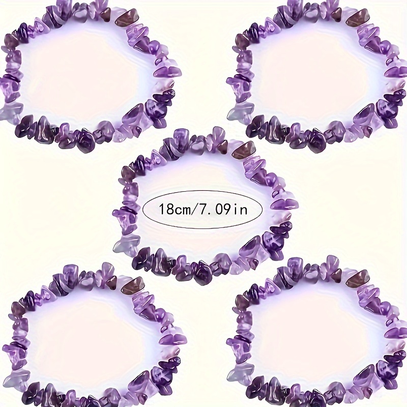 Yoga Fitness Gifts - 3 Pcs/Set Natural Stone Amethyst Irregualr
