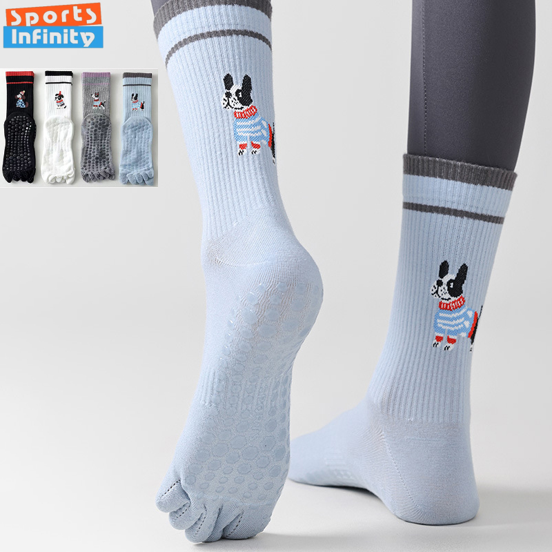 Yoga Fitness Dance - Cute Dog Print Yoga Socks Anti