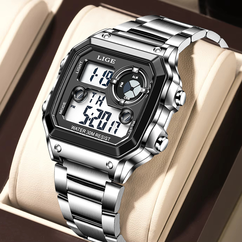 Resistance Bands - LIGE Fashion Casual Electronic Man Watch
