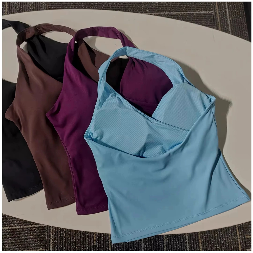 Yoga Và Fitness - Women Cross Wrap V-Neck Sports Vest