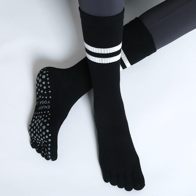 Yoga Fitness Youtube - Women Non-slip Five Fingers Yoga Socks