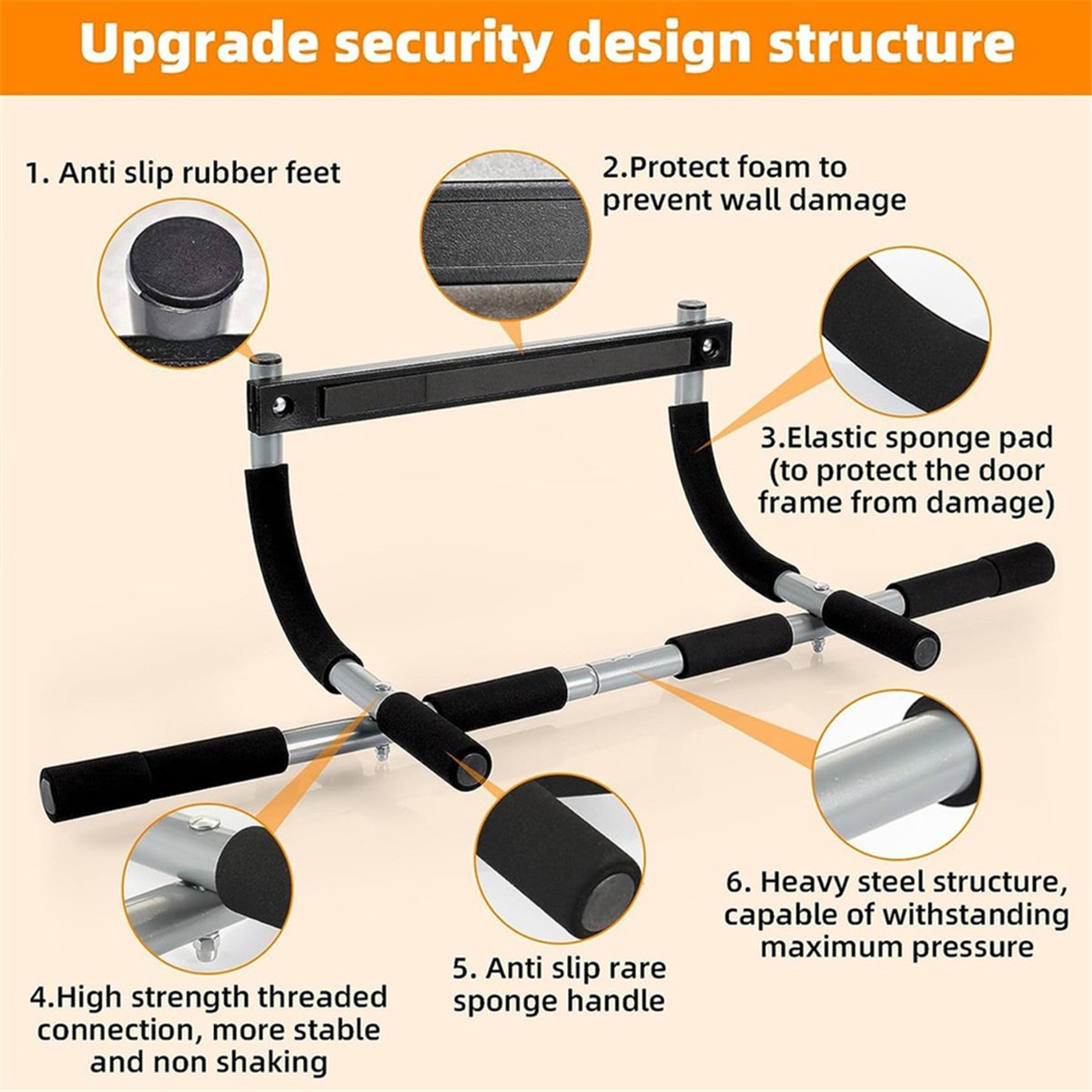 ABST Wall Mounted Pull Up Bar  - Pull Up Bar Doorframe ulasan dan harga