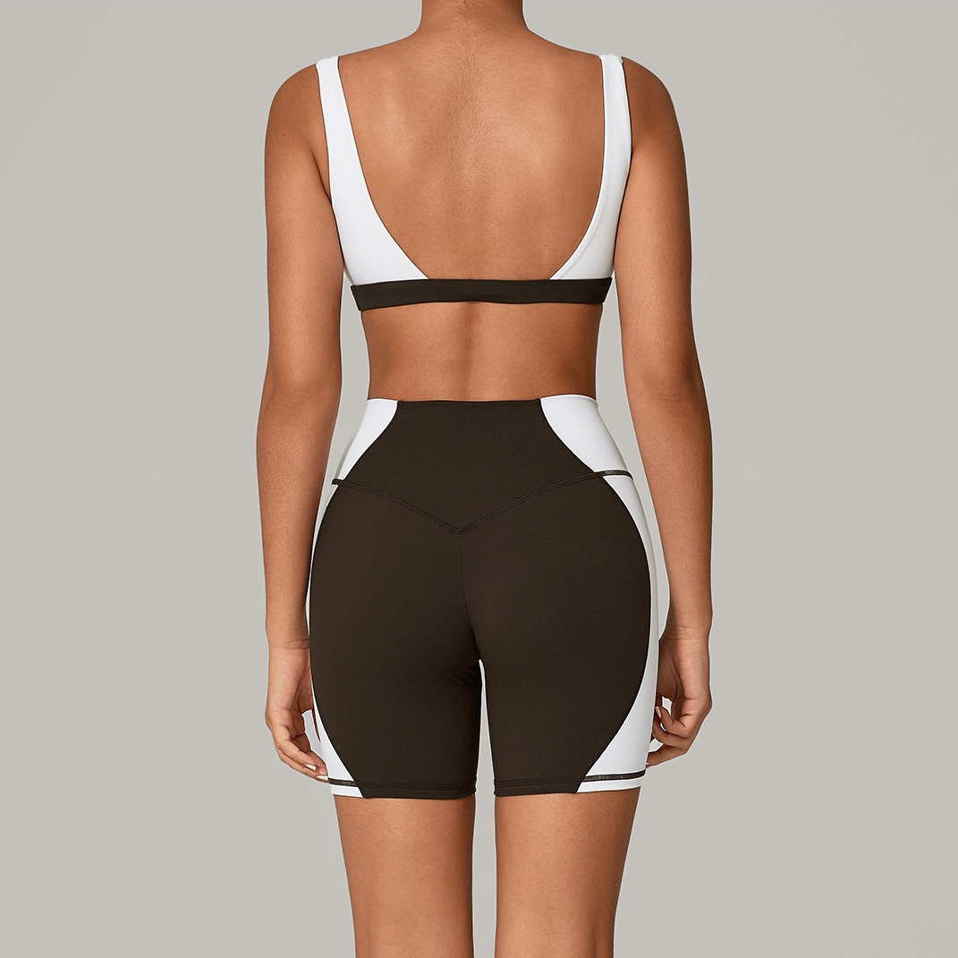 Patchwork Backless Sports Bra  - Yoga Và Fitness ulasan dan harga