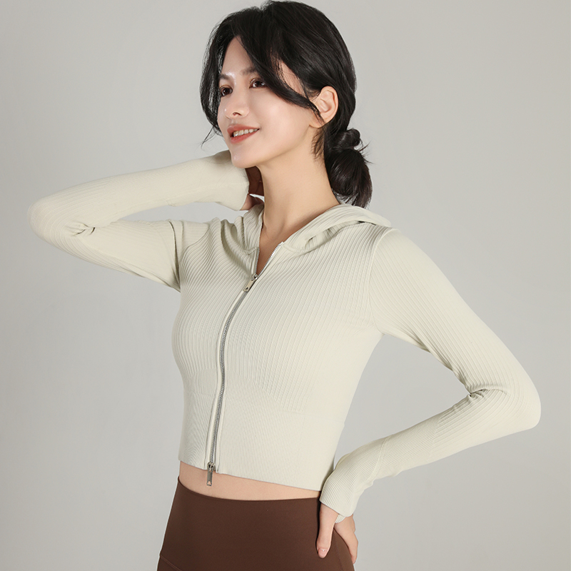 2024 New Hooded Tight Fitting  - Yoga Fitness Jacket ulasan dan harga