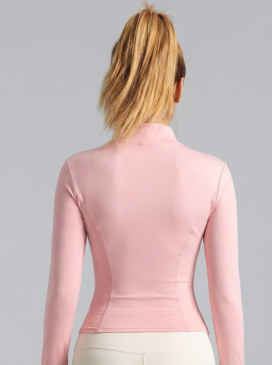 New Women Light Pink Yoga Coat - Yoga Fitness Women ulasan dan harga
