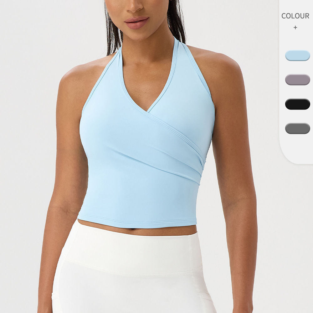 Women's Halter V Neck Yoga Tan - Yoga Và Fitness ulasan dan harga