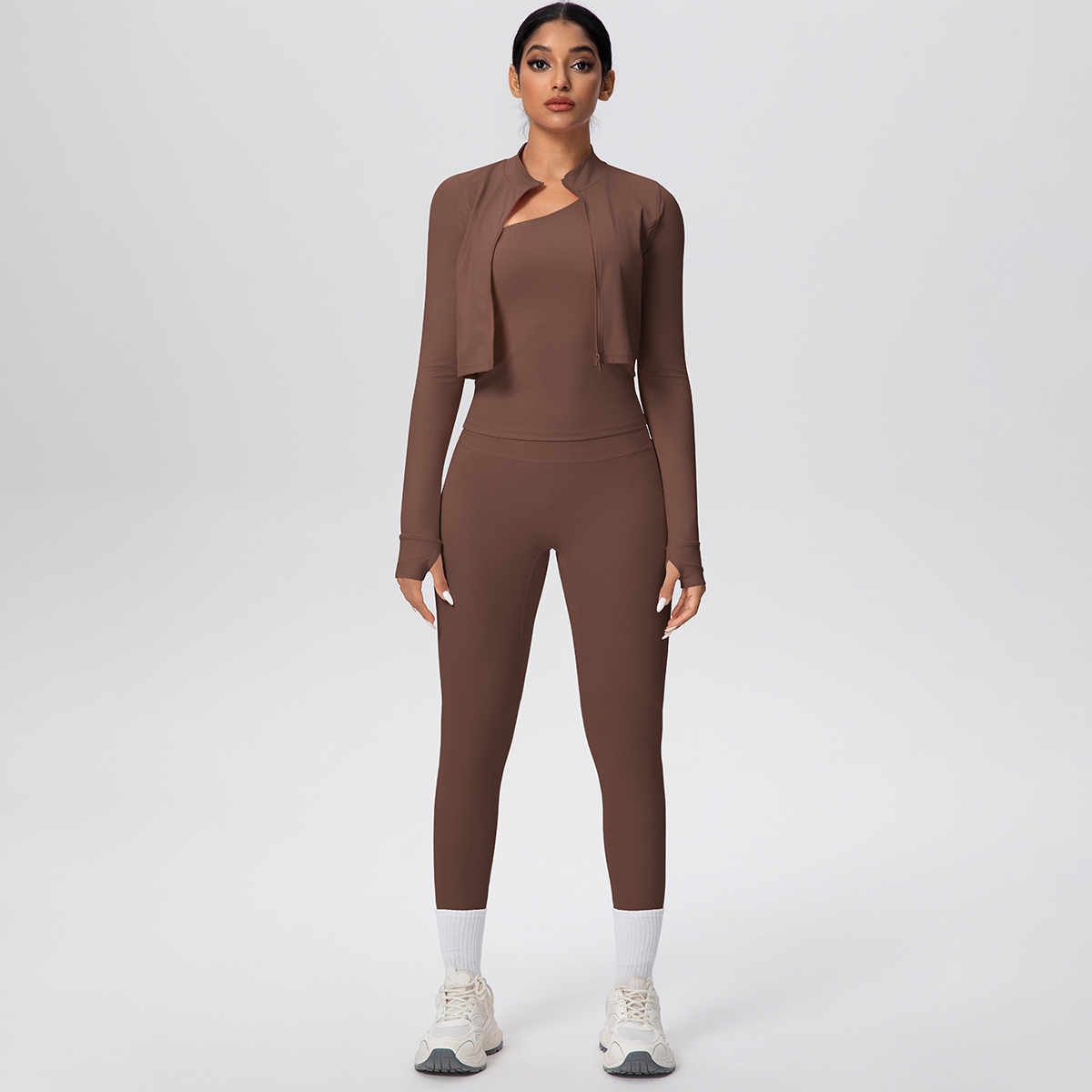 3pcs Fitness Yoga Set Women So - Yoga Fitness Jacket ulasan dan harga