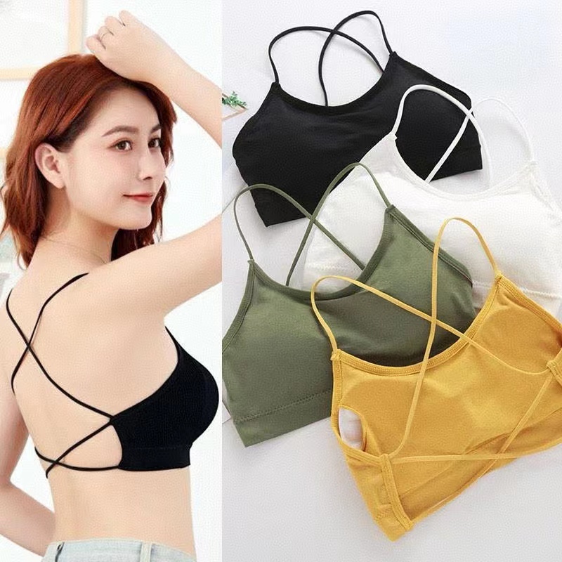 Summer Thin Sports Bra  Cross  - Yoga Fitness Youtube ulasan dan harga