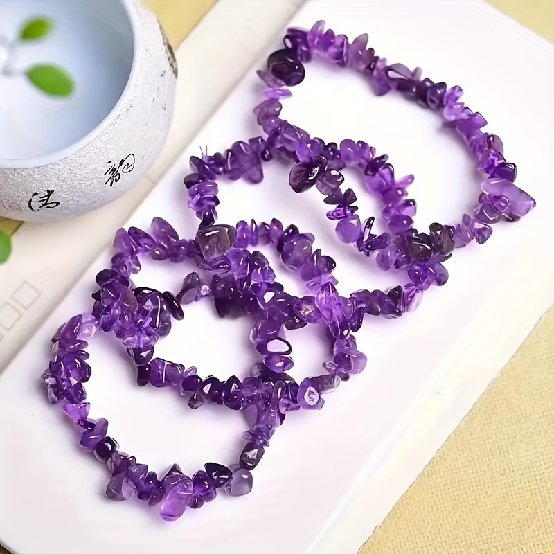 3 Pcs/Set Natural Stone Amethy - Yoga Fitness Gifts ulasan dan harga