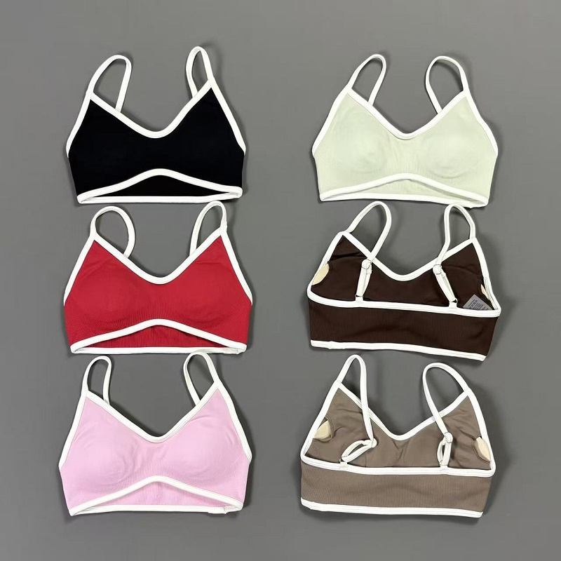 Women Contrastline Yoga Bra V  - Yoga Và Fitness ulasan dan harga