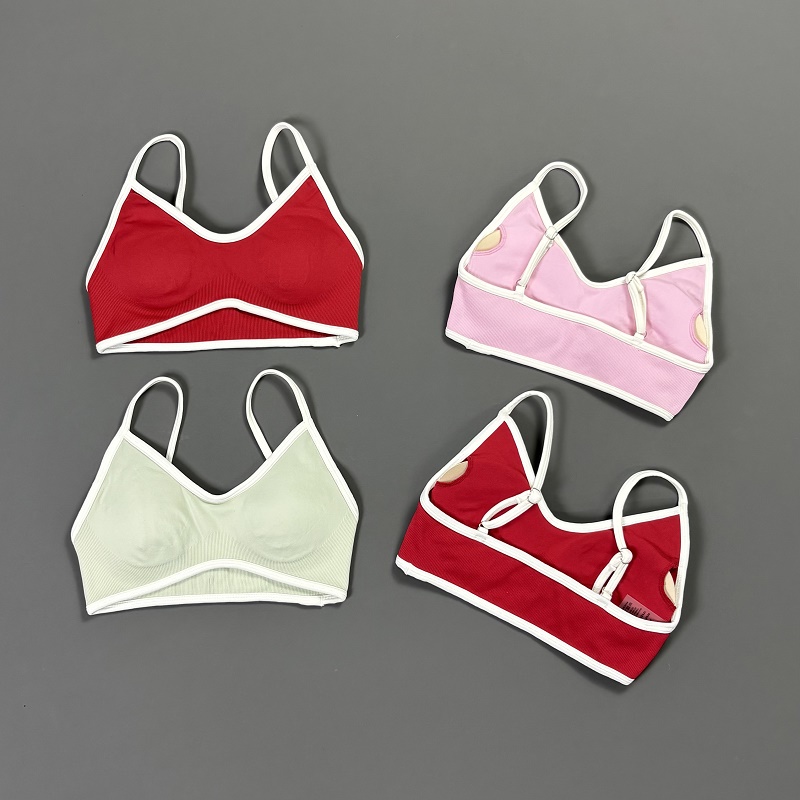 Women Contrastline Yoga Bra V  - Yoga Và Fitness ulasan dan harga