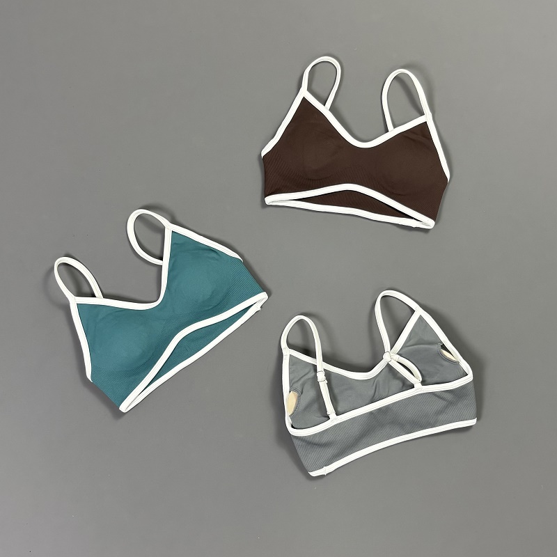 Women Contrastline Yoga Bra V  - Yoga Và Fitness ulasan dan harga