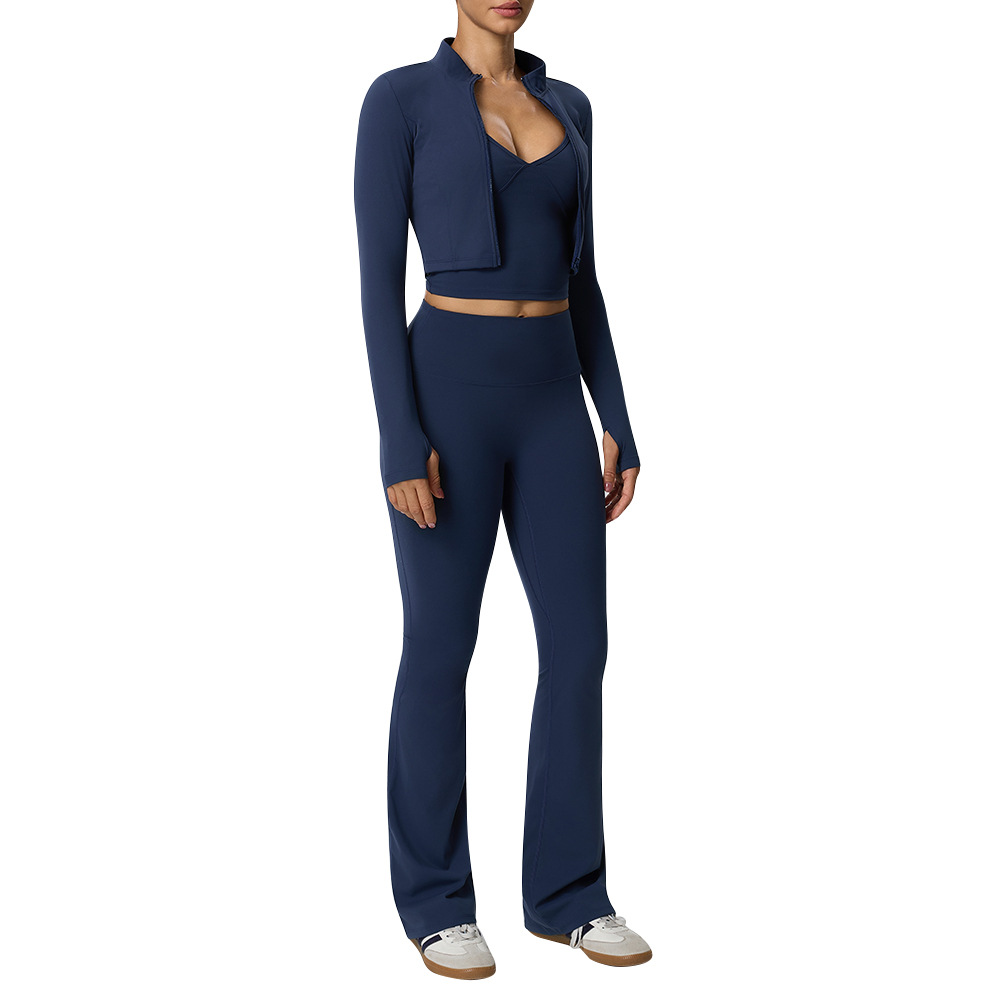 Naked Feel Fitness Three-Piece - Yoga Fitness Jacket ulasan dan harga