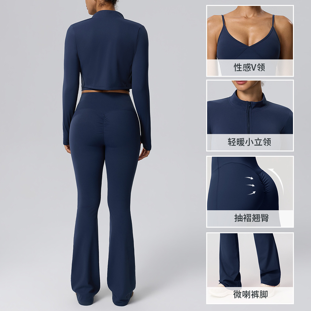Naked Feel Fitness Three-Piece - Yoga Fitness Jacket ulasan dan harga