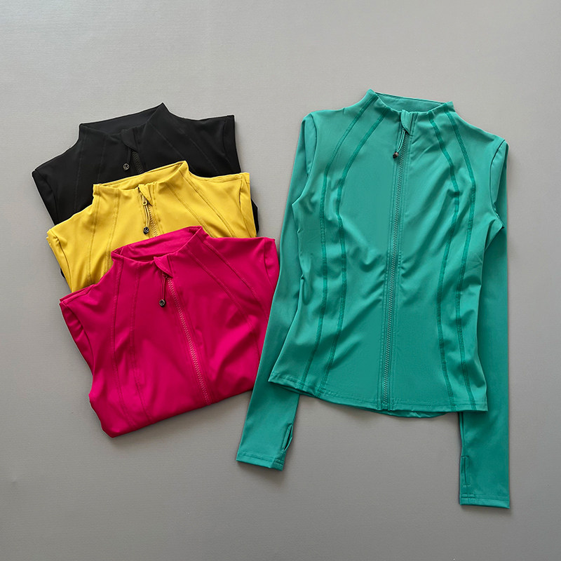 Women Full Zip Long Sleeve Ath - Yoga Fitness Jacket ulasan dan harga