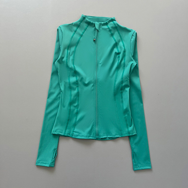 Women Full Zip Long Sleeve Ath - Yoga Fitness Jacket ulasan dan harga