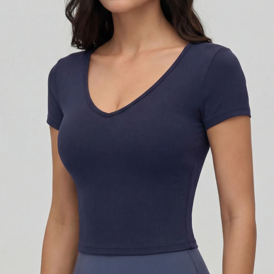 Women's V-neck short-sleeve yo - Yoga Và Fitness ulasan dan harga