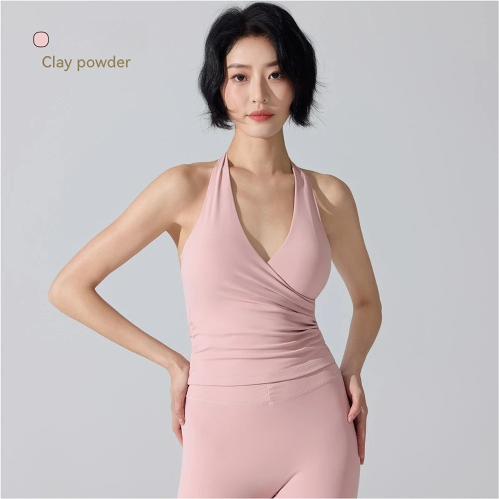 Women Cross Wrap V-Neck Sports - Yoga Và Fitness ulasan dan harga