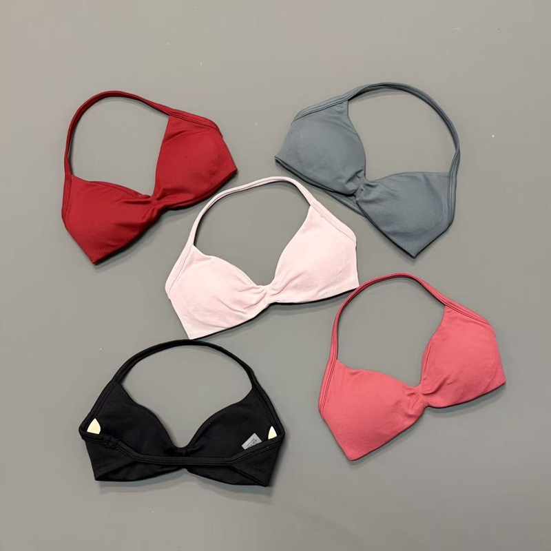 Women Halter Sports Bra V-Neck - Yoga Và Fitness ulasan dan harga