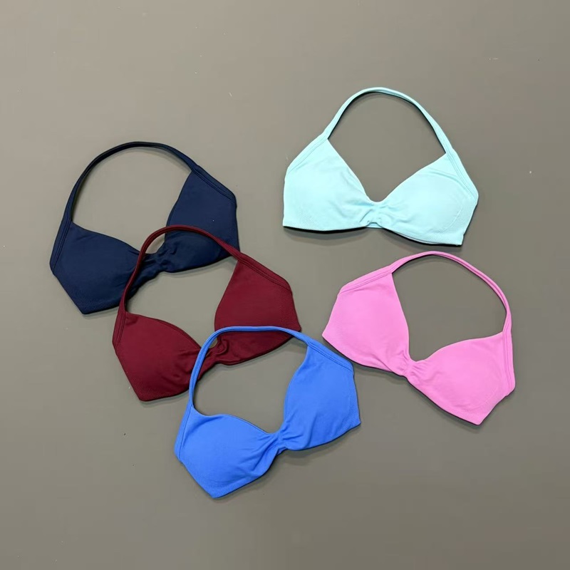 Women Halter Sports Bra V-Neck - Yoga Và Fitness ulasan dan harga