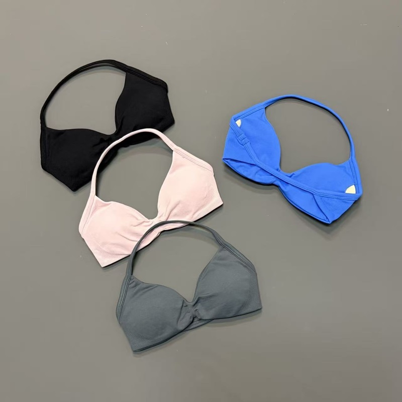 Women Halter Sports Bra V-Neck - Yoga Và Fitness ulasan dan harga