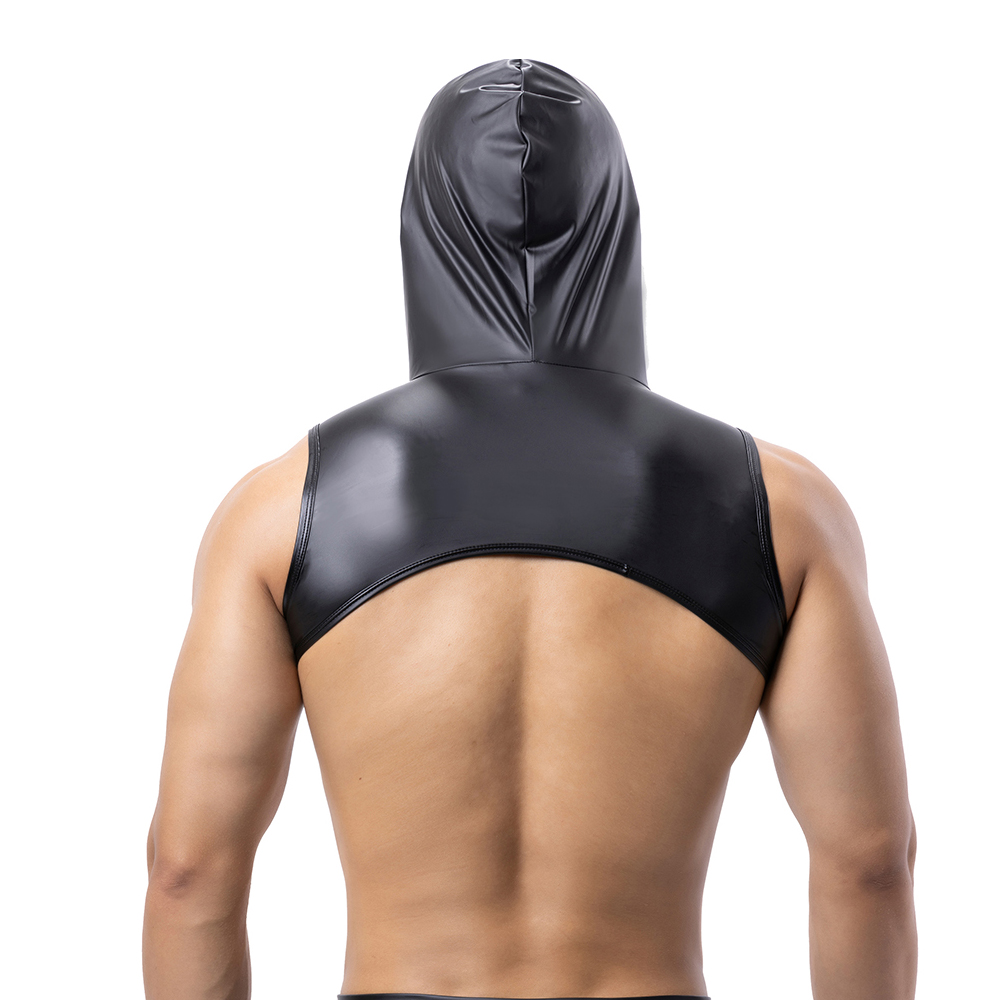 Men Faux Leather Hooded Fitnes - Gymnastics Rings ulasan dan harga