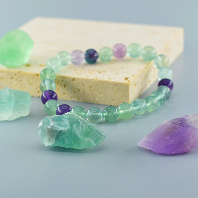 Original Fluorite Bracelet wit - Yoga Fitness Gifts ulasan dan harga