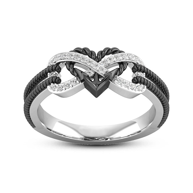 Black Rose Gold Color Heart Ri - Yoga Fitness Gifts ulasan dan harga