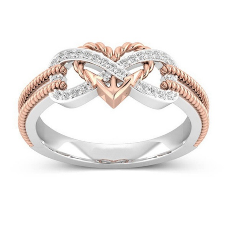 Black Rose Gold Color Heart Ri - Yoga Fitness Gifts ulasan dan harga