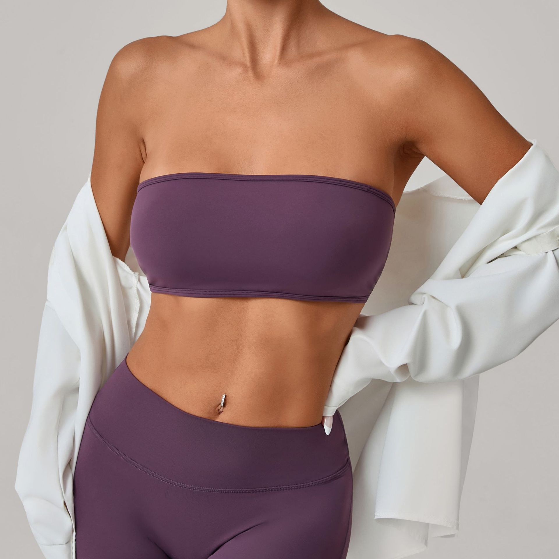 Women Strapless Sports Bra Gym - Yoga Fitness Youtube ulasan dan harga