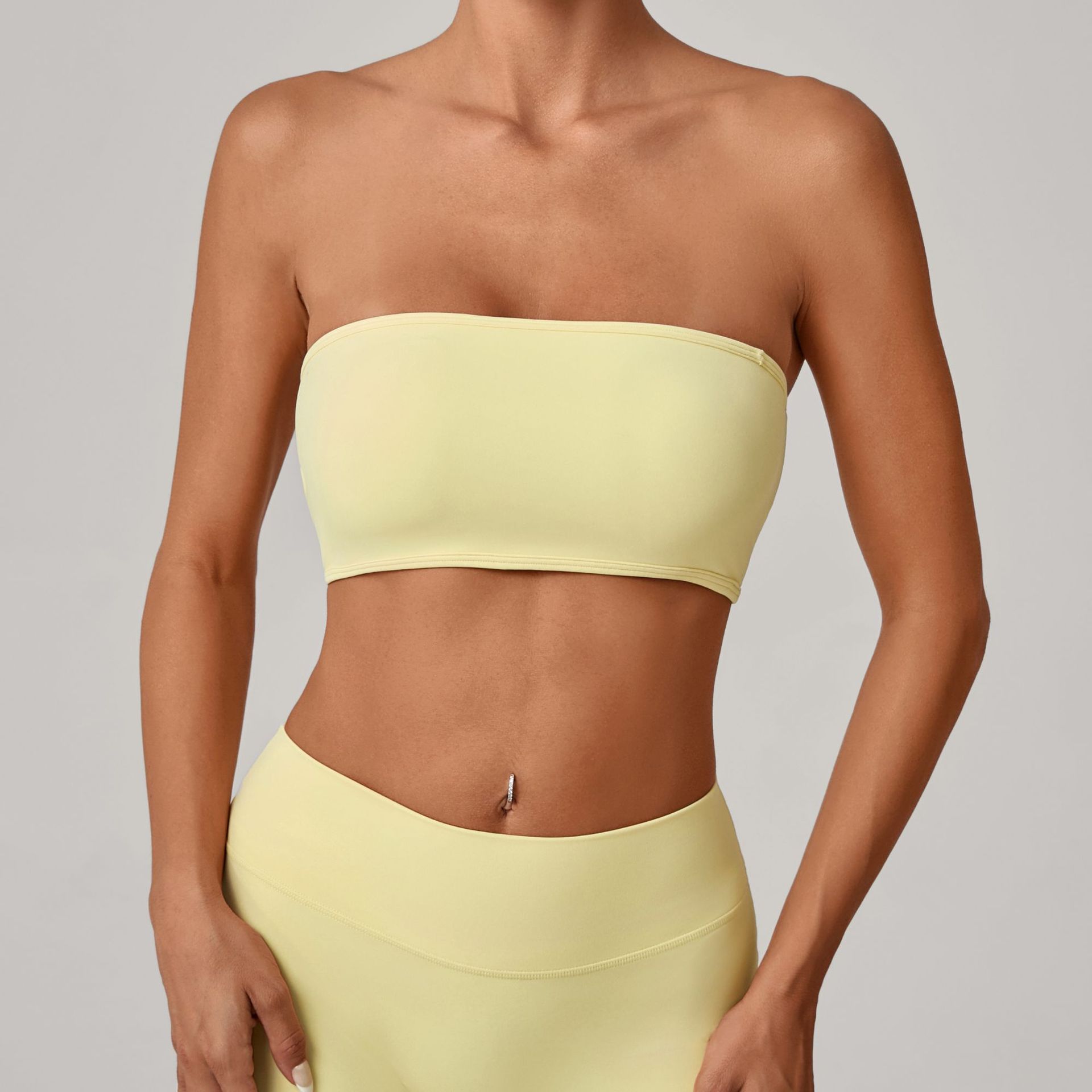 Women Strapless Sports Bra Gym - Yoga Fitness Youtube ulasan dan harga