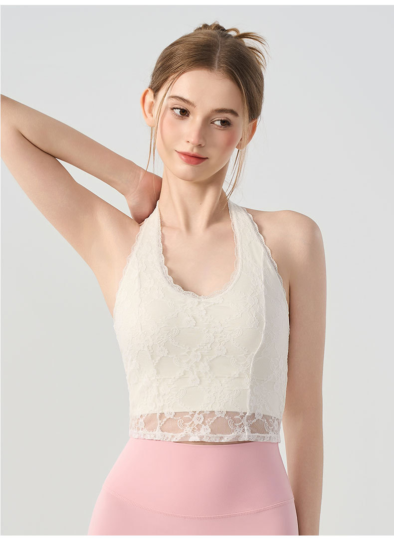 Sexy Woman Halter V-neck Lace  - Yoga Và Fitness ulasan dan harga