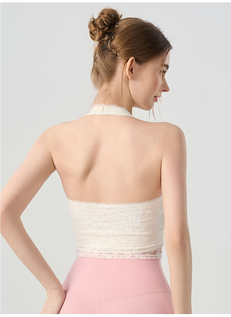 Sexy Woman Halter V-neck Lace  - Yoga Và Fitness ulasan dan harga