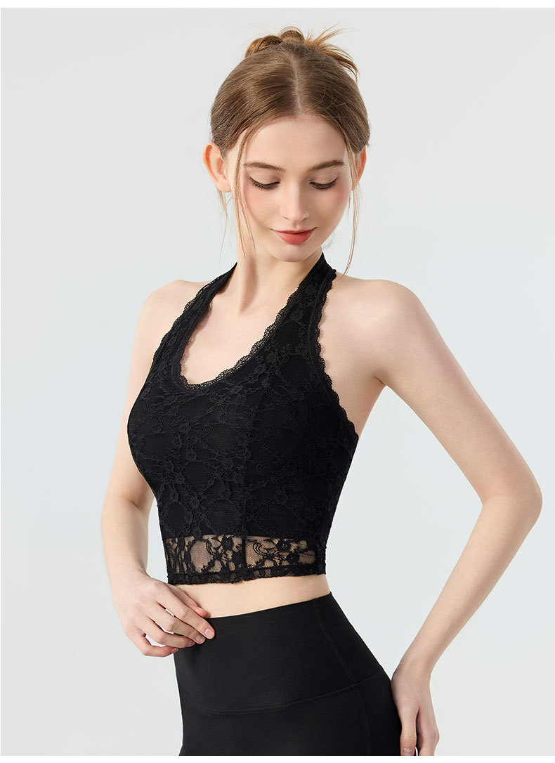 Sexy Woman Halter V-neck Lace  - Yoga Và Fitness ulasan dan harga
