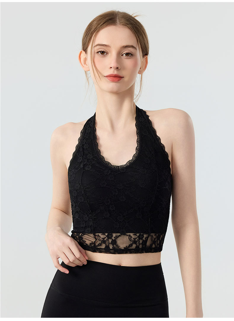 Sexy Woman Halter V-neck Lace  - Yoga Và Fitness ulasan dan harga