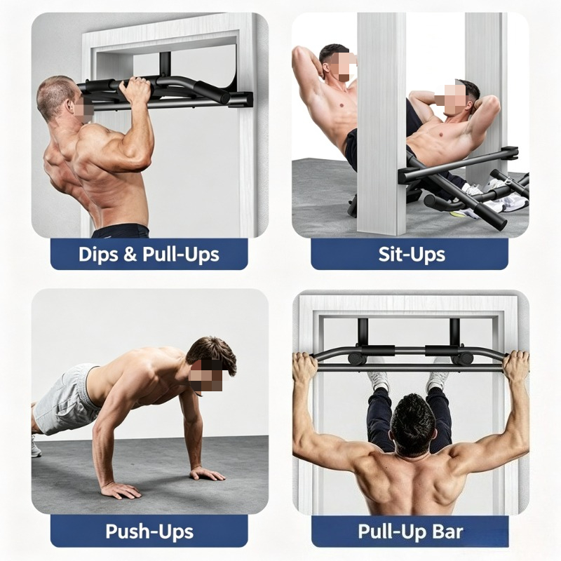 Portable Door Frame Chin-Up Ba - Pull Up Bar Doorframe ulasan dan harga