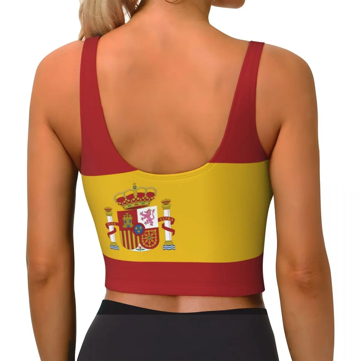Spain Flag Basic Tops Women Sa - Yoga Fitness Women ulasan dan harga