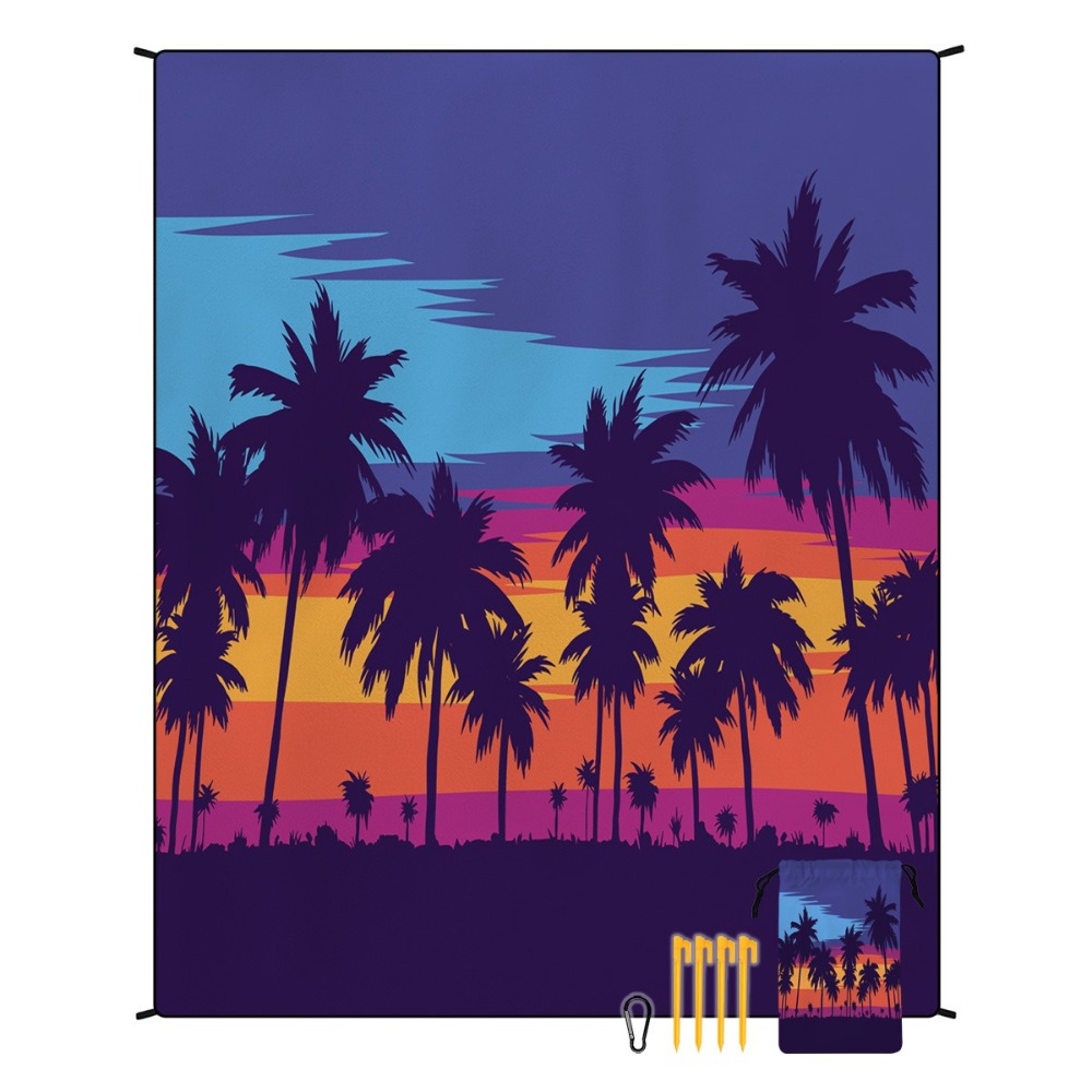 Palm Tree Beach Towel 71x86.6i - Yoga And Fitness Mat ulasan dan harga