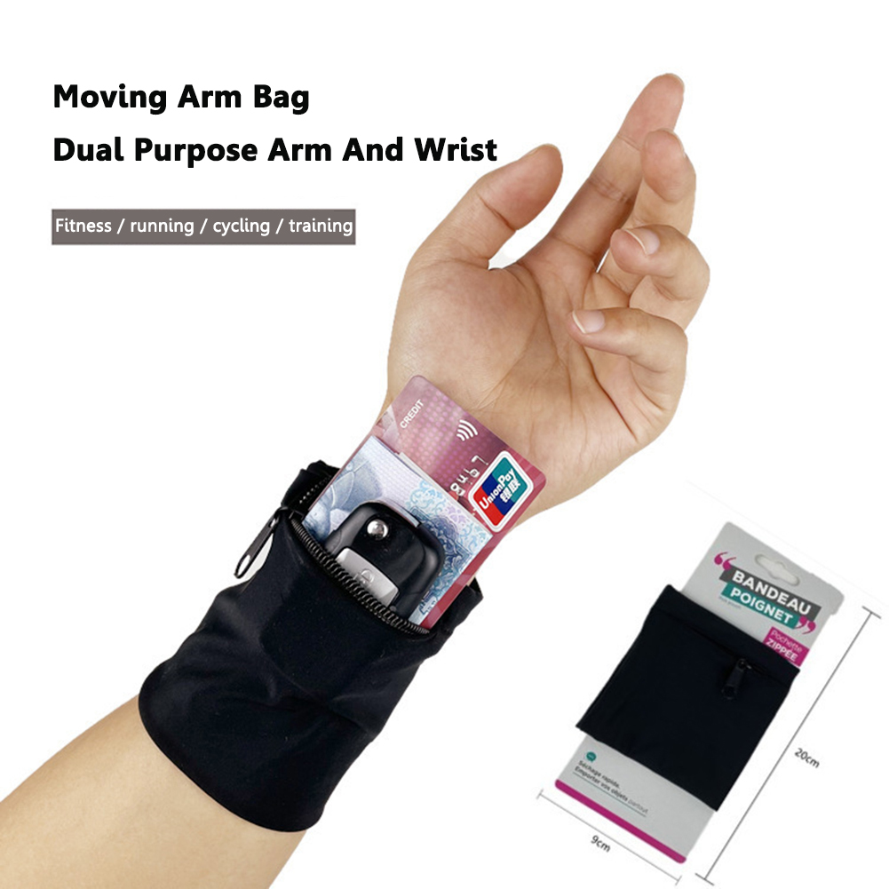 Zipper Running Arm Bags Cyclin - Wrist Wraps Fitness ulasan dan harga
